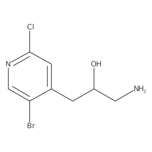 1-Amino-3-(5-bromo-2-chloropyridin-4-yl)propan-2-ol Structure