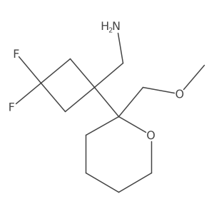 {3,3-Difluoro-1-[2-(methoxymethyl)oxan-2-yl]cyclobutyl}methanamine Structure