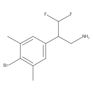 2-(4-Bromo-3,5-dimethylphenyl)-3,3-difluoropropan-1-amine结构式