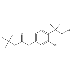 tert-butyl N-[4-(1-bromo-2-methylpropan-2-yl)-3-hydroxyphenyl]carbamate Structure