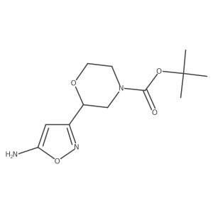 Tert-butyl 2-(5-amino-1,2-oxazol-3-yl)morpholine-4-carboxylate结构式
