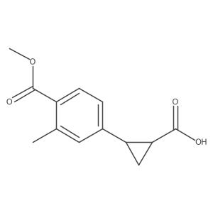 2-[4-(Methoxycarbonyl)-3-methylphenyl]cyclopropane-1-carboxylic acid Structure