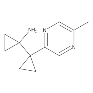 1-[1-(5-Methylpyrazin-2-yl)cyclopropyl]cyclopropan-1-amine Structure