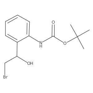 tert-butyl N-[2-(2-bromo-1-hydroxyethyl)phenyl]carbamate结构式