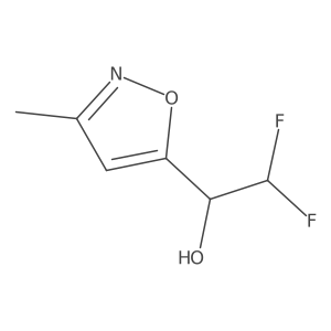 2,2-Difluoro-1-(3-methyl-1,2-oxazol-5-yl)ethan-1-ol结构式