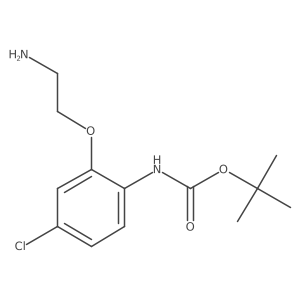 tert-butyl N-[2-(2-aminoethoxy)-4-chlorophenyl]carbamate结构式
