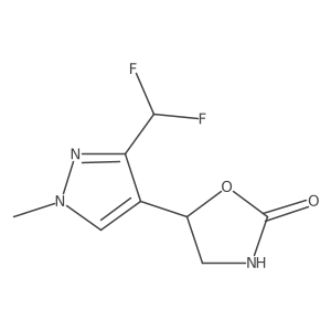 5-[3-(difluoromethyl)-1-methyl-1H-pyrazol-4-yl]-1,3-oxazolidin-2-one结构式