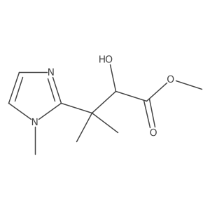 methyl 2-hydroxy-3-methyl-3-(1-methyl-1H-imidazol-2-yl)butanoate结构式