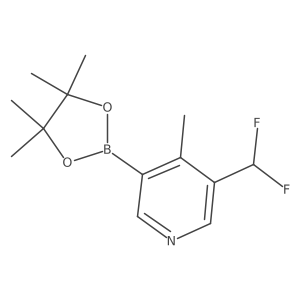 (5-(Difluoromethyl)-4-methylpyridin-3-YL)boronic acid pinacol ester结构式