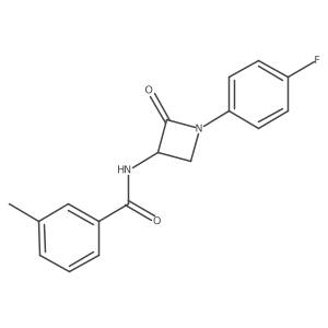 N-[1-(4-Fluorophenyl)-2-oxoazetidin-3-yl]-3-methylbenzamide结构式