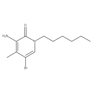 3-Amino-5-bromo-1-hexyl-4-methylpyridin-2-one Structure