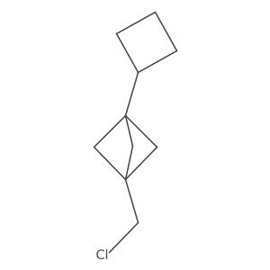 1-(Chloromethyl)-3-cyclobutylbicyclo[1.1.1]pentane结构式