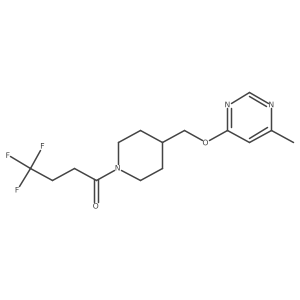 4,4,4-Trifluoro-1-(4-(((6-methylpyrimidin-4-yl)oxy)methyl)piperidin-1-yl)butan-1-one Structure