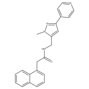 N-{[1-methyl-3-(pyridin-4-yl)-1H-pyrazol-5-yl]methyl}-2-(naphthalen-1-yl)acetamide结构式