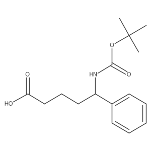 5-{[(Tert-butoxy)carbonyl]amino}-5-phenylpentanoic acid结构式