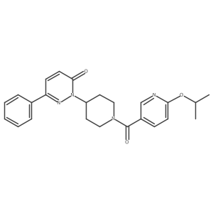 6-Phenyl-2-{1-[6-(propan-2-yloxy)pyridine-3-carbonyl]piperidin-4-yl}-2,3-dihydropyridazin-3-one结构式