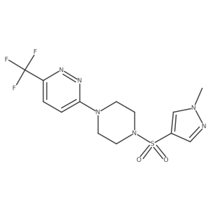 3-[4-(1-Methylpyrazol-4-yl)sulfonylpiperazin-1-yl]-6-(trifluoromethyl)pyridazine Structure