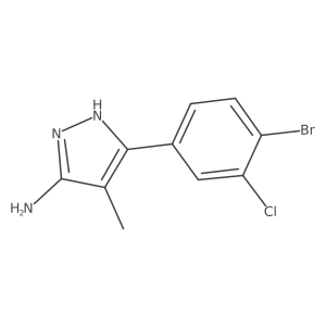 3-(4-bromo-3-chlorophenyl)-4-methyl-1H-pyrazol-5-amine结构式