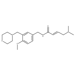 (E)-4-(Dimethylamino)-N-[[4-methoxy-3-(morpholin-4-ylmethyl)phenyl]methyl]but-2-enamide结构式