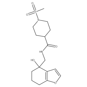 N-[(4-hydroxy-4,5,6,7-tetrahydro-1-benzofuran-4-yl)methyl]-1-methanesulfonylpiperidine-4-carboxamide Structure