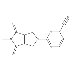 2-{5-Methyl-4,6-dioxo-octahydropyrrolo[3,4-c]pyrrol-2-yl}pyrimidine-4-carbonitrile结构式