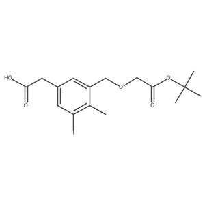 2-(3-{[2-(Tert-butoxy)-2-oxoethoxy]methyl}-5-iodo-4-methylphenyl)acetic acid结构式