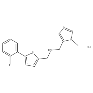 {[5-(2-fluorophenyl)thiophen-2-yl]methyl}[(1-methyl-1H-1,2,3-triazol-5-yl)methyl]amine hydrochloride Structure