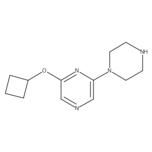 2-Cyclobutoxy-6-(piperazin-1-yl)pyrazine结构式