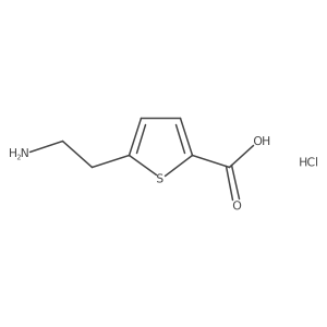 5-(2-Aminoethyl)thiophene-2-carboxylic acid;hydrochloride结构式