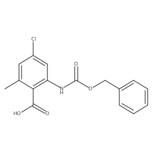 2-{[(Benzyloxy)carbonyl]amino}-4-chloro-6-methylbenzoic acid Structure