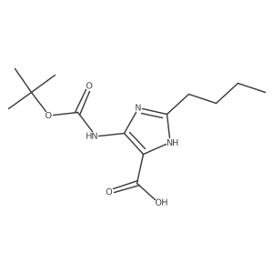 4-{[(tert-butoxy)carbonyl]amino}-2-butyl-1H-imidazole-5-carboxylic acid结构式
