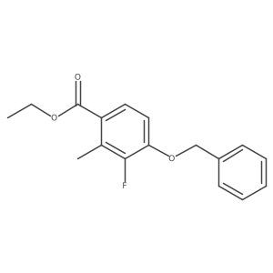 Ethyl 4-(benzyloxy)-3-fluoro-2-methylbenzoate结构式