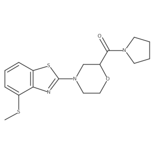 4-(Methylsulfanyl)-2-[2-(pyrrolidine-1-carbonyl)morpholin-4-yl]-1,3-benzothiazole结构式