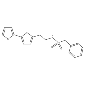 N-(2-{[2,2'-bithiophene]-5-yl}ethyl)-1-phenylmethanesulfonamide Structure