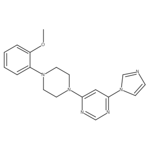 4-(1H-imidazol-1-yl)-6-[4-(2-methoxyphenyl)piperazin-1-yl]pyrimidine结构式