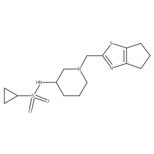 N-[1-({4H,5H,6H-cyclopenta[d][1,3]thiazol-2-yl}methyl)piperidin-3-yl]cyclopropanesulfonamide Structure