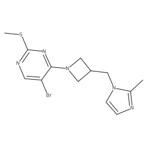 5-bromo-4-{3-[(2-methyl-1H-imidazol-1-yl)methyl]azetidin-1-yl}-2-(methylsulfanyl)pyrimidine Structure