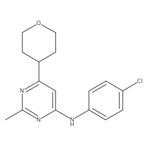 N-(4-chlorophenyl)-2-methyl-6-(oxan-4-yl)pyrimidin-4-amine Structure
