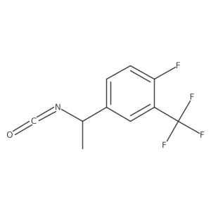 1-Fluoro-4-(1-isocyanatoethyl)-2-(trifluoromethyl)benzene结构式