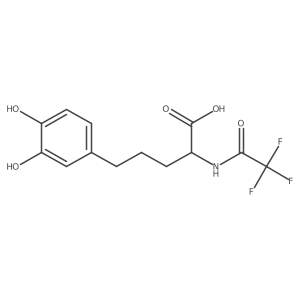 5-(3,4-Dihydroxyphenyl)-2-(2,2,2-trifluoroacetamido)pentanoic acid Structure