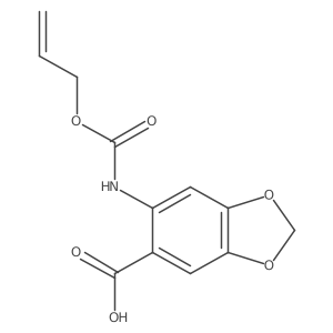 6-{[(Prop-2-en-1-yloxy)carbonyl]amino}-1,3-dioxaindane-5-carboxylic acid Structure