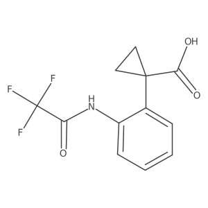 1-[2-(2,2,2-Trifluoroacetamido)phenyl]cyclopropane-1-carboxylic acid Structure