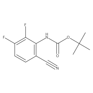 tert-butyl N-(6-cyano-2,3-difluorophenyl)carbamate结构式