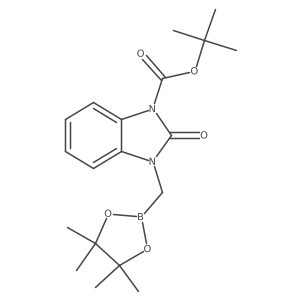 tert-Butyl 2-oxo-3-((4,4,5,5-tetramethyl-1,3,2-dioxaborolan-2-yl)methyl)-2,3-dihydro-1H-benzo[d]imidazole-1-carboxylate Structure