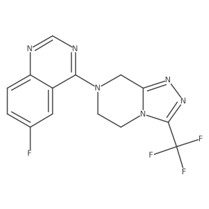 6-fluoro-4-[3-(trifluoromethyl)-5H,6H,7H,8H-[1,2,4]triazolo[4,3-a]pyrazin-7-yl]quinazoline结构式