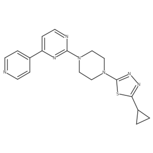 2-[4-(5-Cyclopropyl-1,3,4-thiadiazol-2-yl)piperazin-1-yl]-4-(pyridin-4-yl)pyrimidine Structure