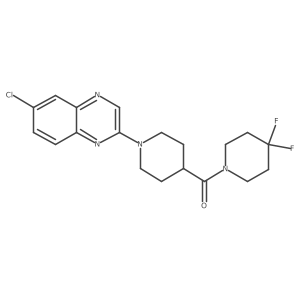 6-Chloro-2-[4-(4,4-difluoropiperidine-1-carbonyl)piperidin-1-yl]quinoxaline结构式