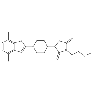 1-[1-(4,7-Dimethyl-1,3-benzothiazol-2-yl)piperidin-4-yl]-3-(2-methoxyethyl)imidazolidine-2,4-dione结构式