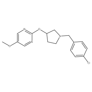 2-({1-[(4-Chlorophenyl)methyl]pyrrolidin-3-yl}oxy)-5-methoxypyrimidine结构式