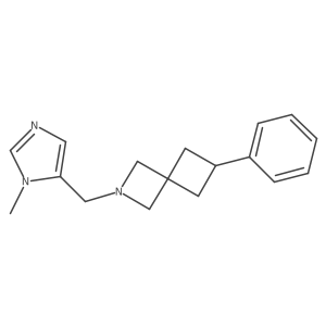 2-[(1-methyl-1H-imidazol-5-yl)methyl]-6-phenyl-2-azaspiro[3.3]heptane Structure